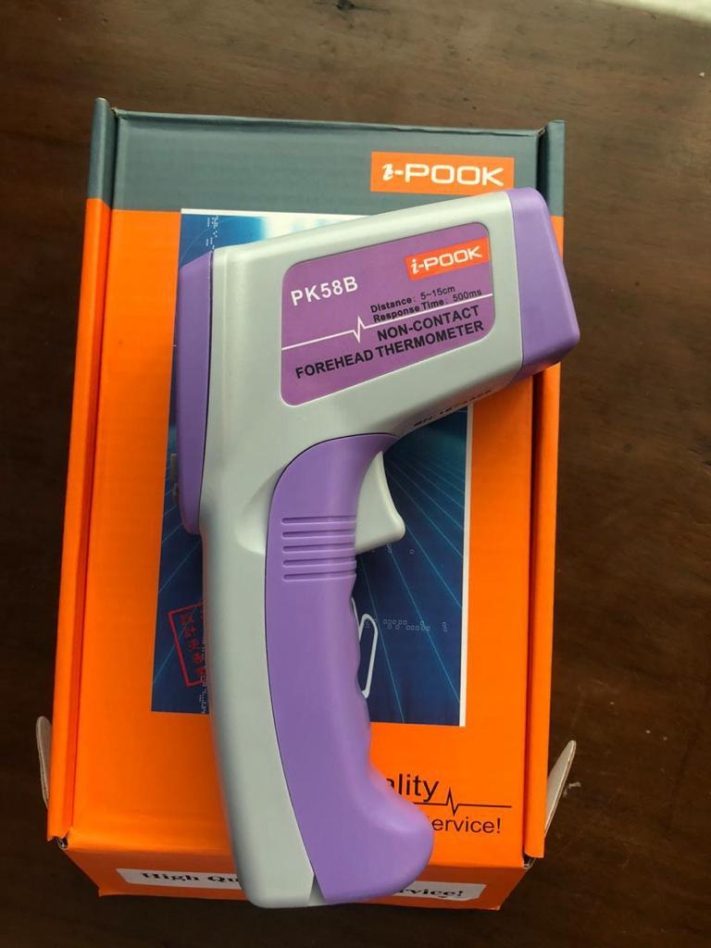 Non-contact infrared thermometers supplied in original packaging